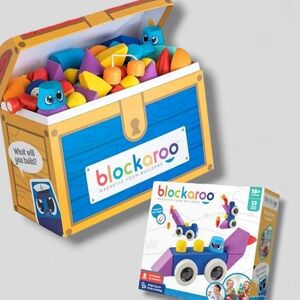 2 Sets of Blockaroo Magnetic Soft Foam Building Blocks -- STEM Preschool toys